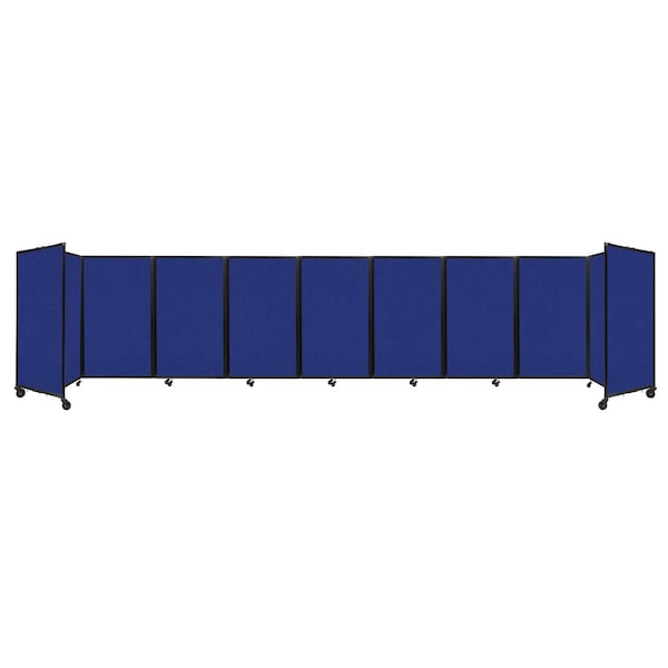 Room Divider 360 Folding Portable Partition 25' x 5' Royal Blue Fabric